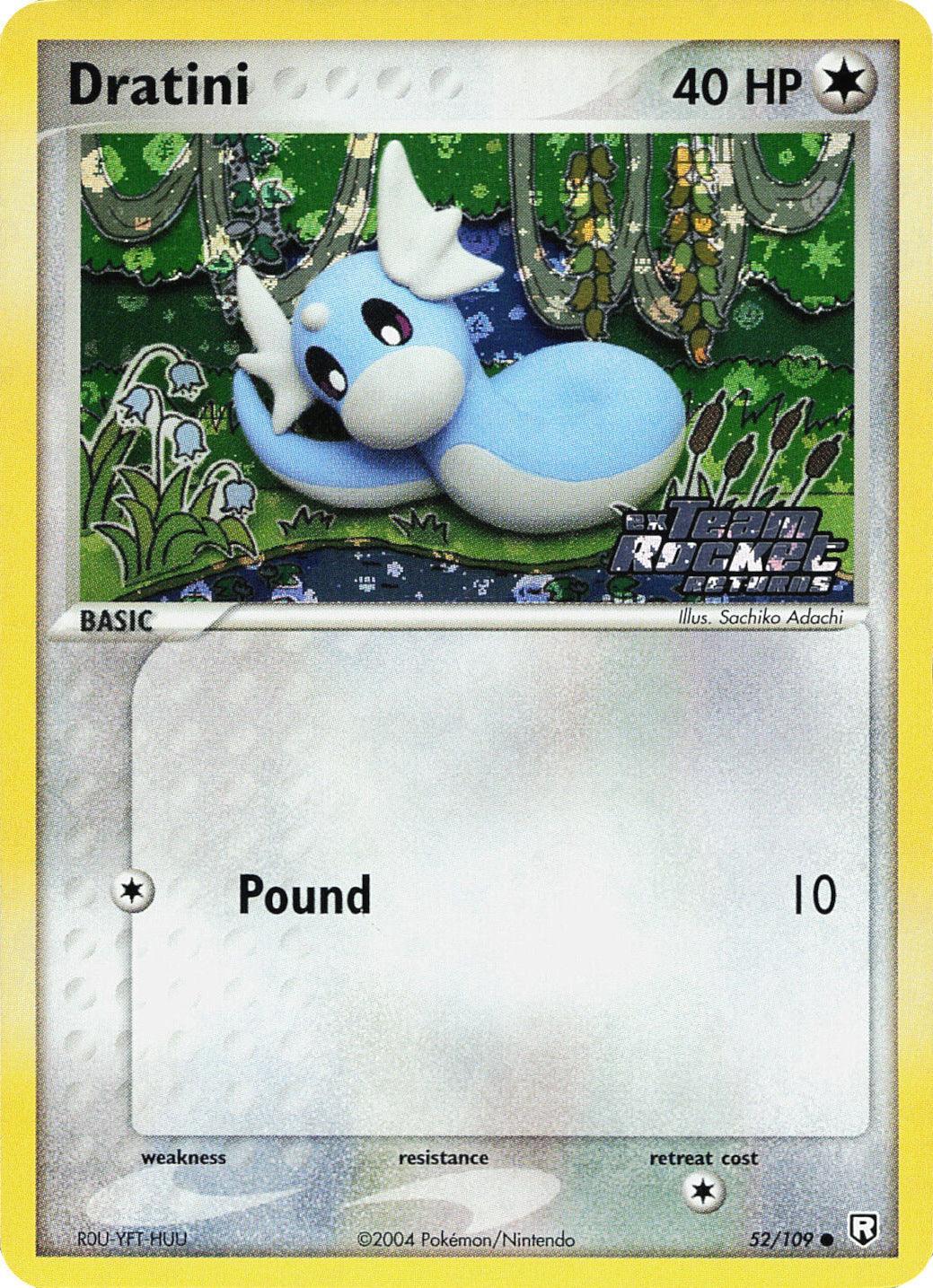 52, Colorless, Common, EX: Team Rocket Returns, Reverse Holofoil Dratini (52/109) (Stamped) [EX: Team Rocket Returns] - Trading Card World