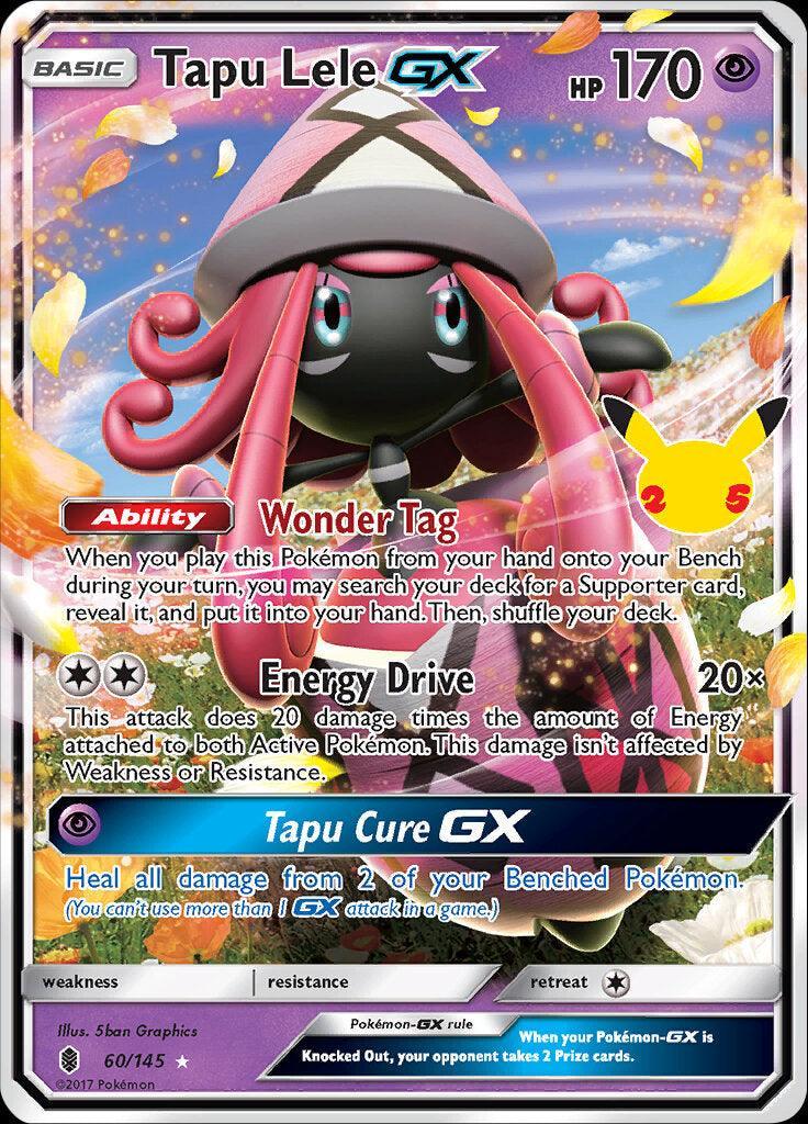60, Celebrations: 25th Anniversary - Classic Collection, Holofoil, Psychic, Ultra Rare Tapu Lele GX (60/145) [Celebrations: 25th Anniversary - Classic Collection] - Trading Card World