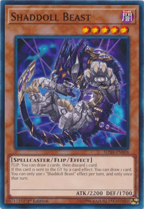 1st Edition, Common, Dark, Flip/Effect Monster, Spellcaster, Structure Deck: Shaddoll Showdown, Unlimited Shaddoll Beast [SDSH-EN008] Common - Trading Card World