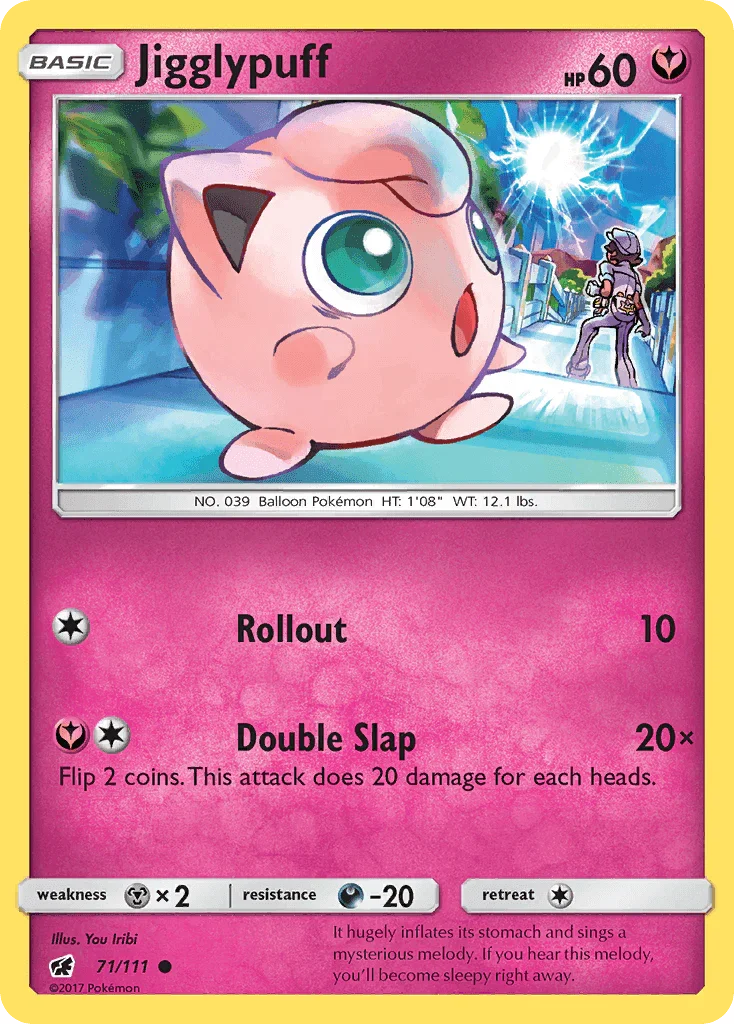 71, Common, Darkness[-20], Fairy, Metal[×2], Normal, Reverse Holofoil, Sun & Moon: Crimson Invasion Jigglypuff (71/111) [Sun & Moon: Crimson Invasion] - Trading Card World