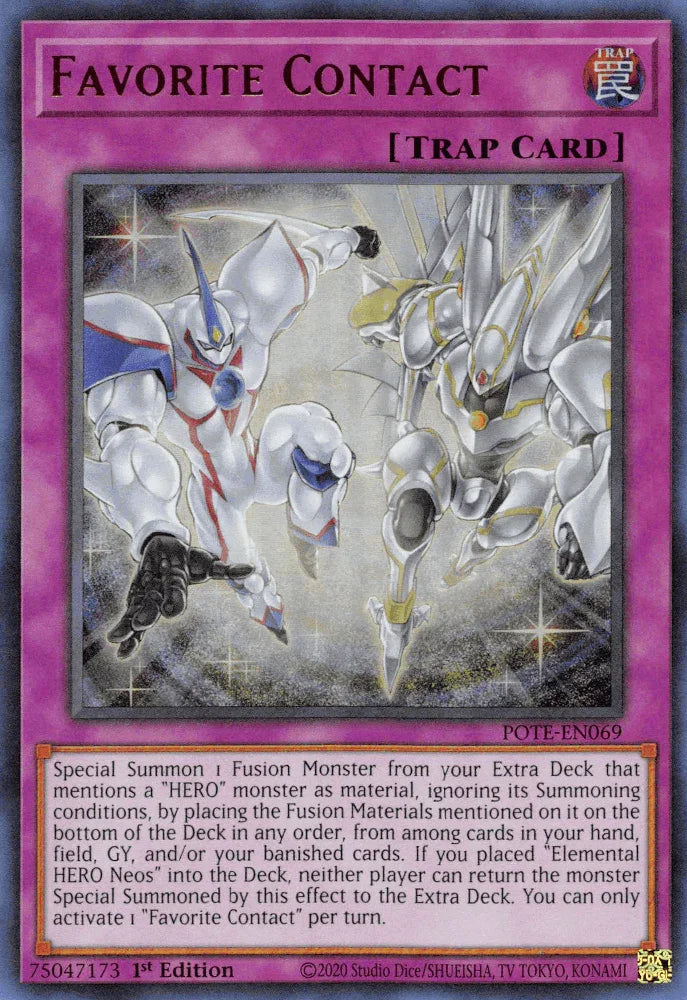 1st Edition, Normal Trap, Power of the Elements, Trap, Ultra Rare, Unlimited Favorite Contact [POTE-EN069] Ultra Rare - Trading Card World