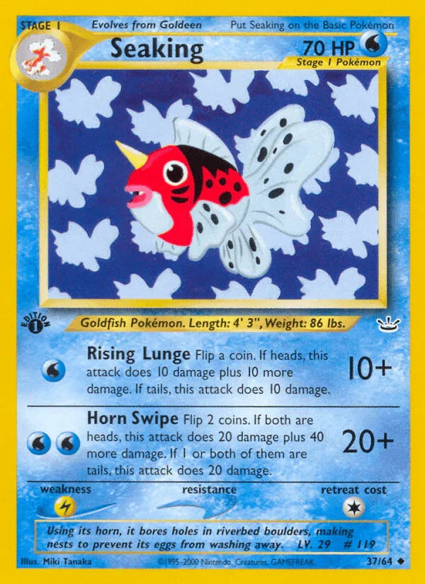 1st Edition Normal, 37, Lightning[×2], Neo Revelation 1st Edition, Uncommon, Water Seaking (37/64) [Neo Revelation 1st Edition] - Trading Card World