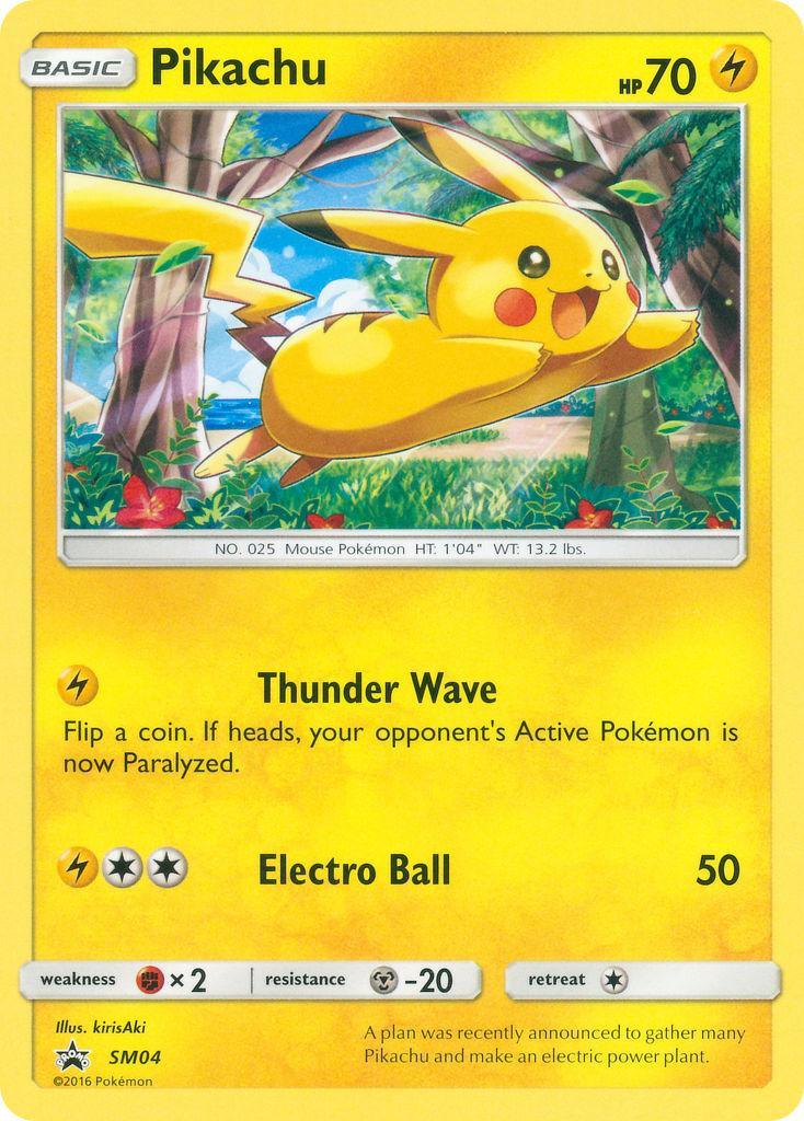 Fighting[×2], Lightning, Metal[-20], Normal, Promo, SM04, Sun & Moon: Black Star Promos Pikachu (SM04) (Target Non Holo) [Sun & Moon: Black Star Promos] - Trading Card World