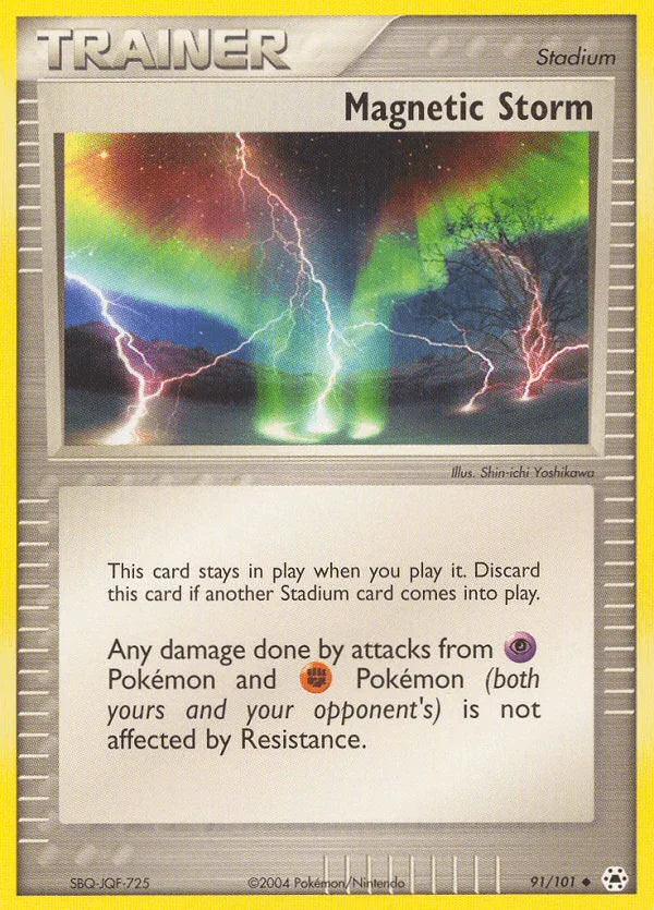 91, EX: Hidden Legends, Normal, Reverse Holofoil, Stadium, Uncommon Magnetic Storm (91/101) [EX: Hidden Legends] - Trading Card World