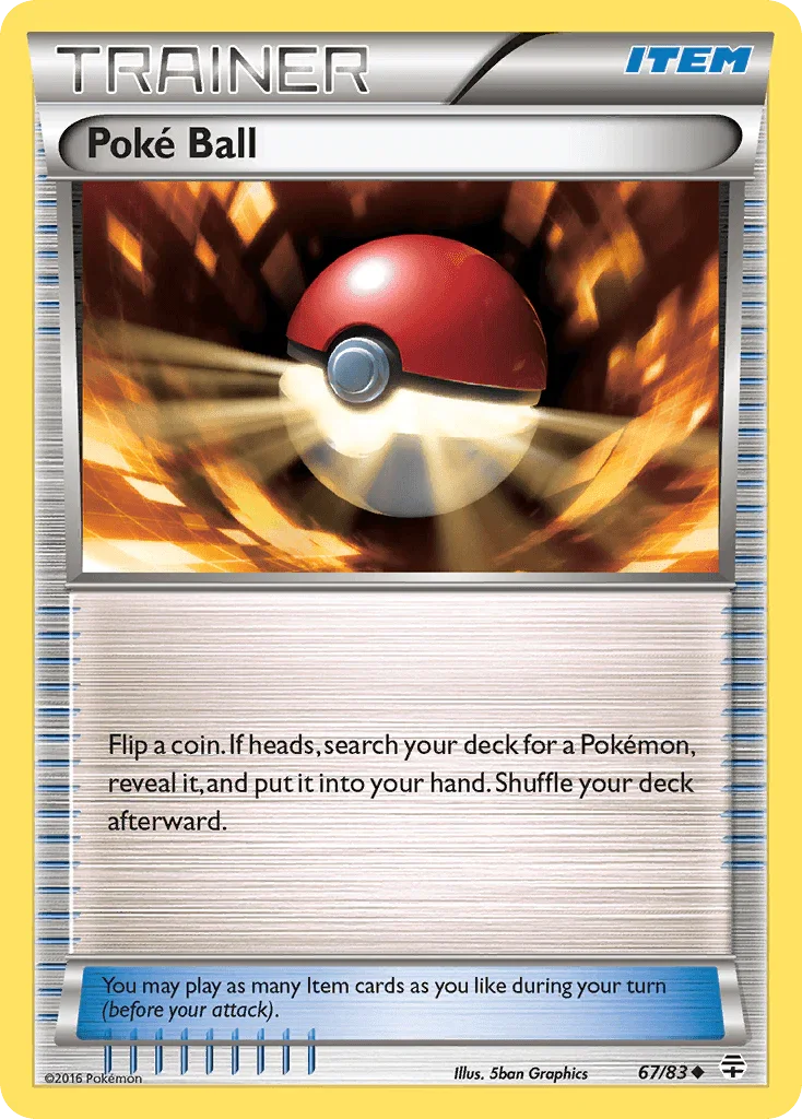 67, Item, Normal, Reverse Holofoil, Uncommon, XY: Generations Poke Ball (67/83) [XY: Generations] - Trading Card World