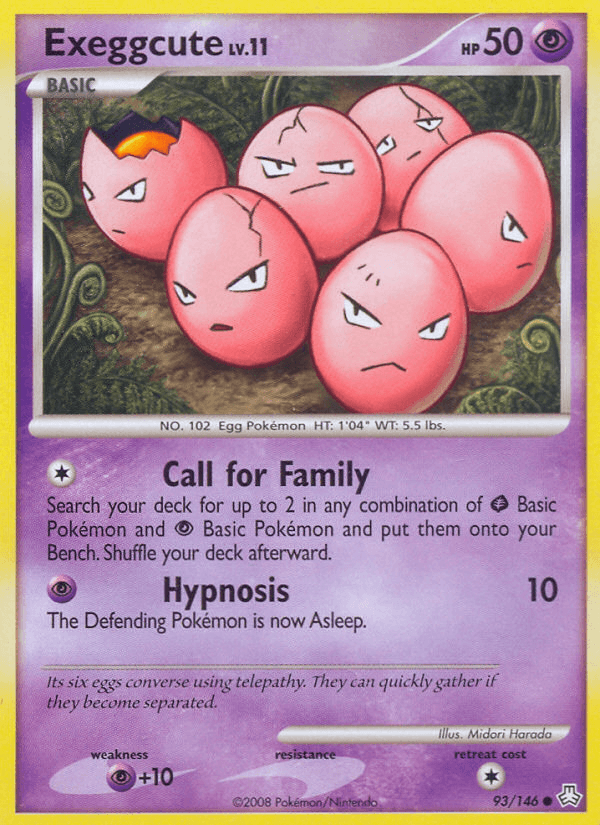 93, Common, Diamond & Pearl: Legends Awakened, Normal, Psychic, Psychic[+10], Reverse Holofoil Exeggcute (93/146) [Diamond & Pearl: Legends Awakened] - Trading Card World