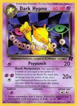 26, Normal, Psychic, Psychic[×2], Rare, Team Rocket Unlimited Dark Hypno (26/82) [Team Rocket Unlimited] - Trading Card World