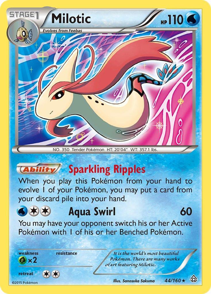 44, Lightning[×2], Normal, Rare, Water, XY: Primal Clash Milotic (44/160) (Theme Deck Exclusive) [XY: Primal Clash] - Trading Card World