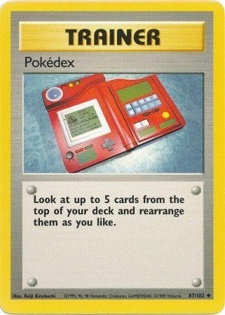 87, Base Set Unlimited, Normal, Trainer, Uncommon Pokedex (87/102) [Base Set Unlimited] - Trading Card World