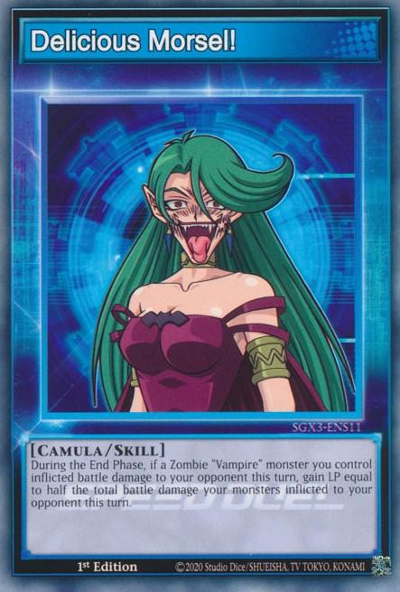 1st Edition, Common, Skill, Speed Duel GX: Duelists of Shadows Delicious Morsel! [SGX3-ENS11] Common - Trading Card World
