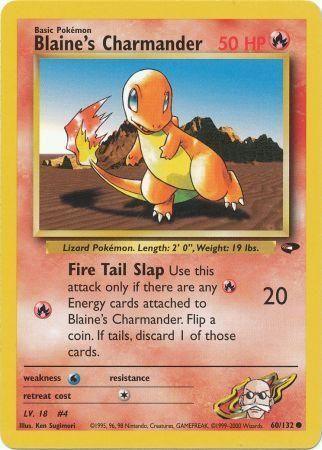 60, Common, Fire, Gym Challenge Unlimited, Normal, Water[×2] Blaine's Charmander (60/132) [Gym Challenge Unlimited] - Trading Card World