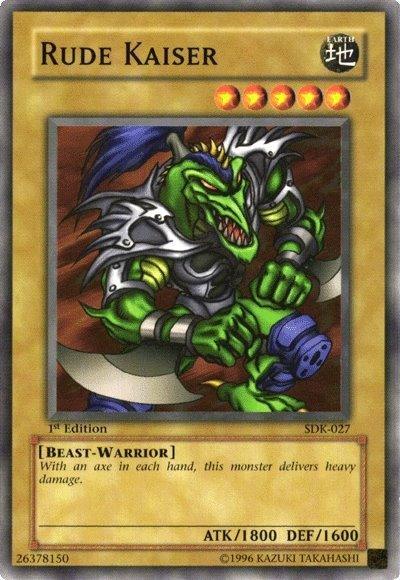 1st Edition, Beast-Warrior, Common, Earth, Normal Monster, Starter Deck: Kaiba, Unlimited Rude Kaiser [SDK-027] Common - Trading Card World
