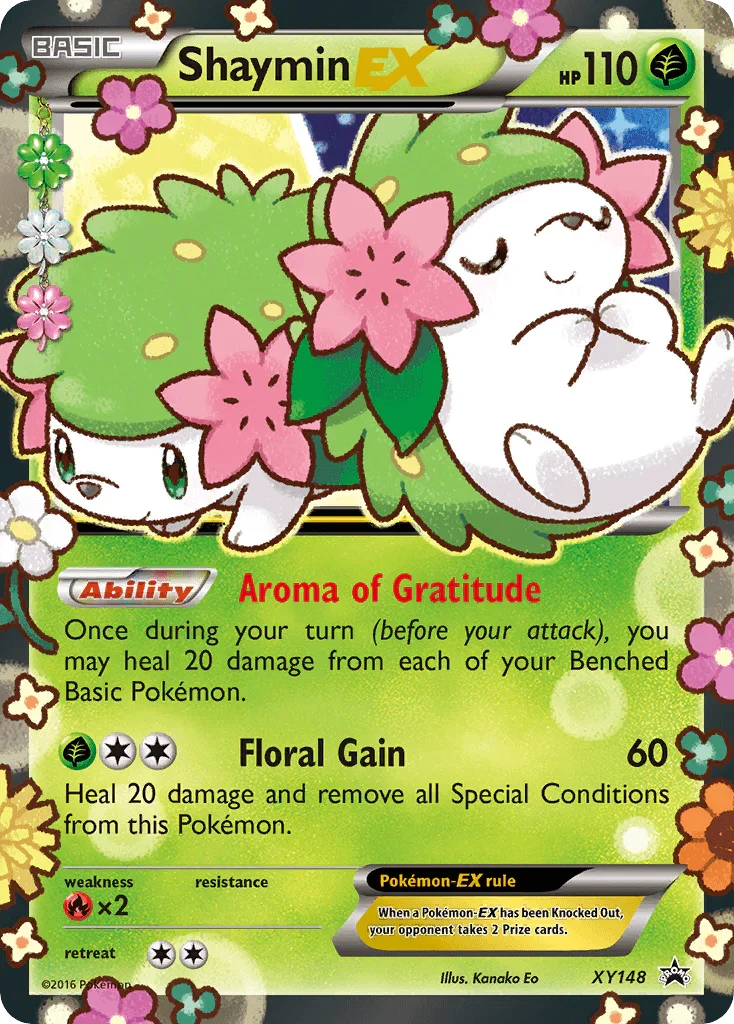 Fire[×2], Grass, Holofoil, Promo, XY148, XY: Black Star Promos Shaymin EX (XY148) [XY: Black Star Promos] - Trading Card World