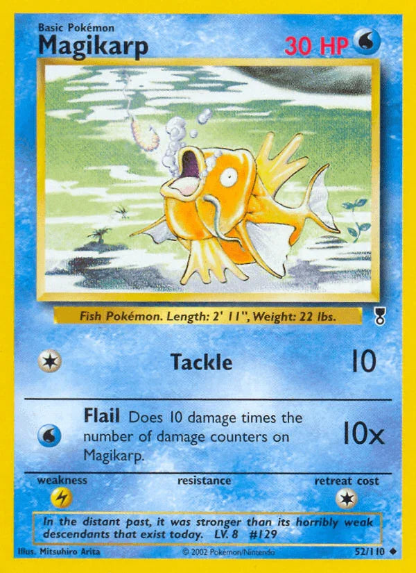 52, Legendary Collection, Lightning[×2], Normal, Reverse Holofoil, Uncommon, Water Magikarp (52/110) [Legendary Collection] - Trading Card World