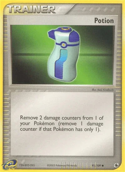 91, Common, EX: Ruby & Sapphire, Item, Normal, Reverse Holofoil Potion (91/109) [EX: Ruby & Sapphire] - Trading Card World