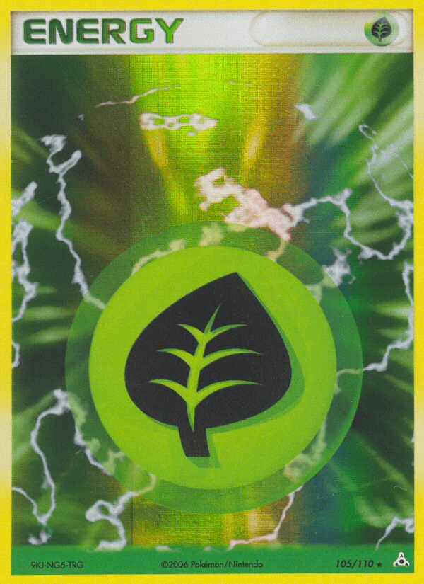 105, Energy, EX: Holon Phantoms, Holo Rare, Holofoil Grass Energy (105/110) [EX: Holon Phantoms] - Trading Card World