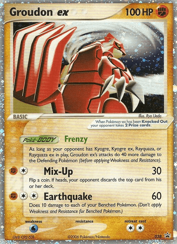 038, Black Star Promo, Fighting, Holofoil, Nintendo: Black Star Promos, Water[×2] Groudon ex (038) [Nintendo: Black Star Promos] - Trading Card World