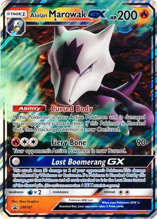 Fire, Holofoil, Promo, SM187, Sun & Moon: Black Star Promos, Water[x2] Alolan Marowak GX (SM187) (Jumbo Card) [Sun & Moon: Black Star Promos] - Trading Card World