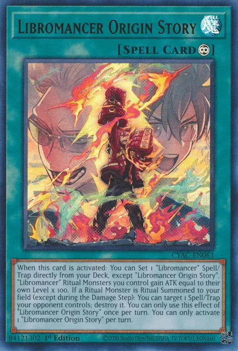 1st Edition, Continuous Spell, Cyberstorm Access, Spell, Ultra Rare Libromancer Origin Story [CYAC-EN063] Ultra Rare - Trading Card World