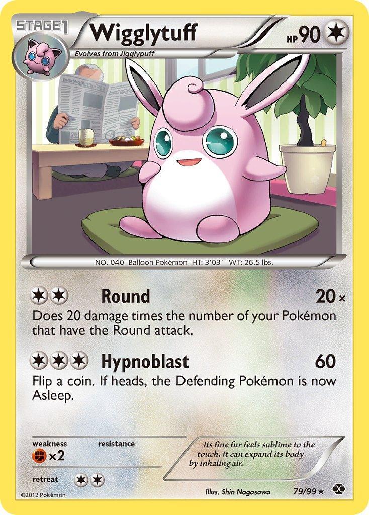 79, Black & White: Next Destinies, Colorless, Fighting[×2], Holo Rare, Holofoil Wigglytuff (79/99) (Cosmos Holo) (Blister Exclusive) [Black & White: Next Destinies] - Trading Card World