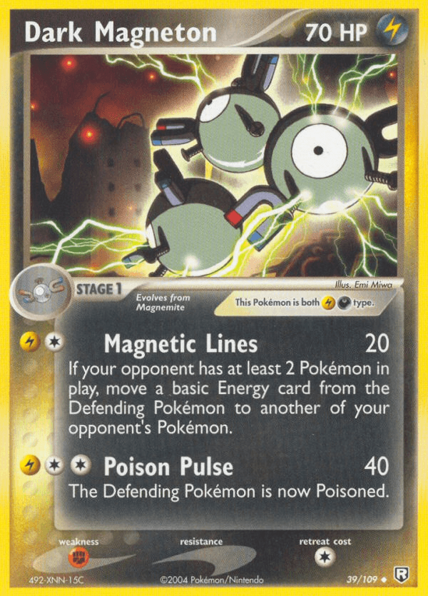 39, Darkness, EX: Team Rocket Returns, Fighting[×2], Lightning, Normal, Uncommon Dark Magneton (39/109) [EX: Team Rocket Returns] - Trading Card World