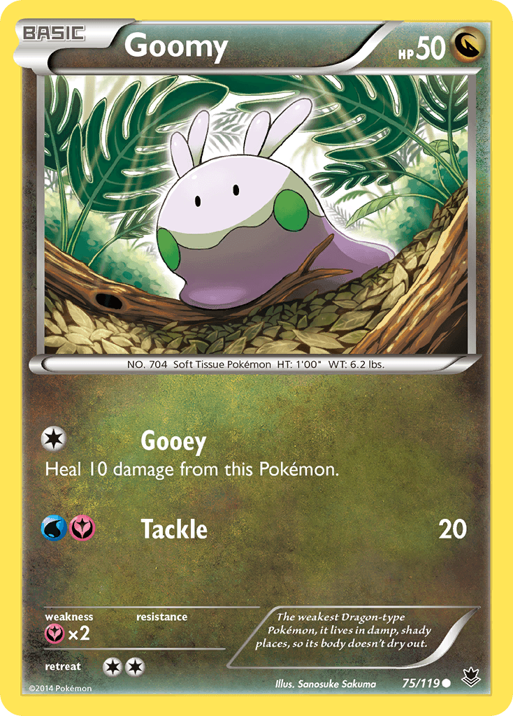 75, Common, Dragon, Fairy[×2], Normal, Reverse Holofoil, XY: Phantom Forces Goomy (75/119) [XY: Phantom Forces] - Trading Card World