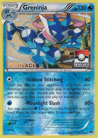 40, Grass[×2], Promo, Reverse Holofoil, Water, XY: BREAKpoint Greninja (40/122) (League Promo 3rd Place) [XY: BREAKpoint] - Trading Card World