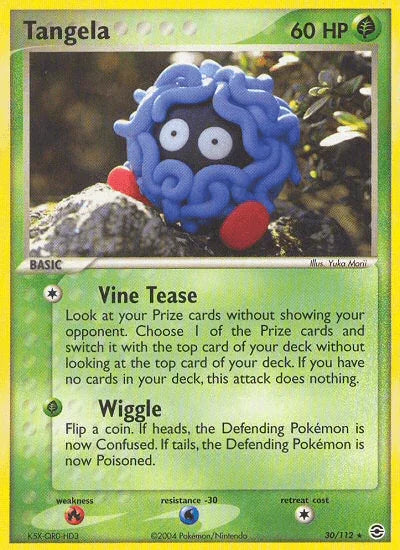30, EX: FireRed & LeafGreen, Fire[×2], Grass, Normal, Rare, Reverse Holofoil, Water[-30] Tangela (30/112) [EX: FireRed & LeafGreen] - Trading Card World