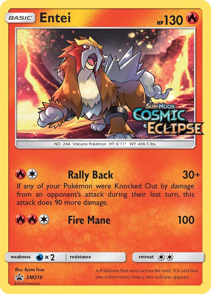 Black Star Promo, Fire, Holofoil, SM219, Sun & Moon: Black Star Promos, Water[×2] Entei (SM219) [Sun & Moon: Black Star Promos] - Trading Card World