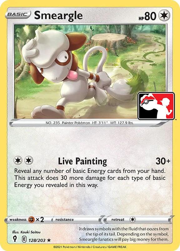 128, Colorless, Fighting [x2], Normal, Prize Pack Series One, Rare Smeargle (128/203) [Prize Pack Series One] - Trading Card World