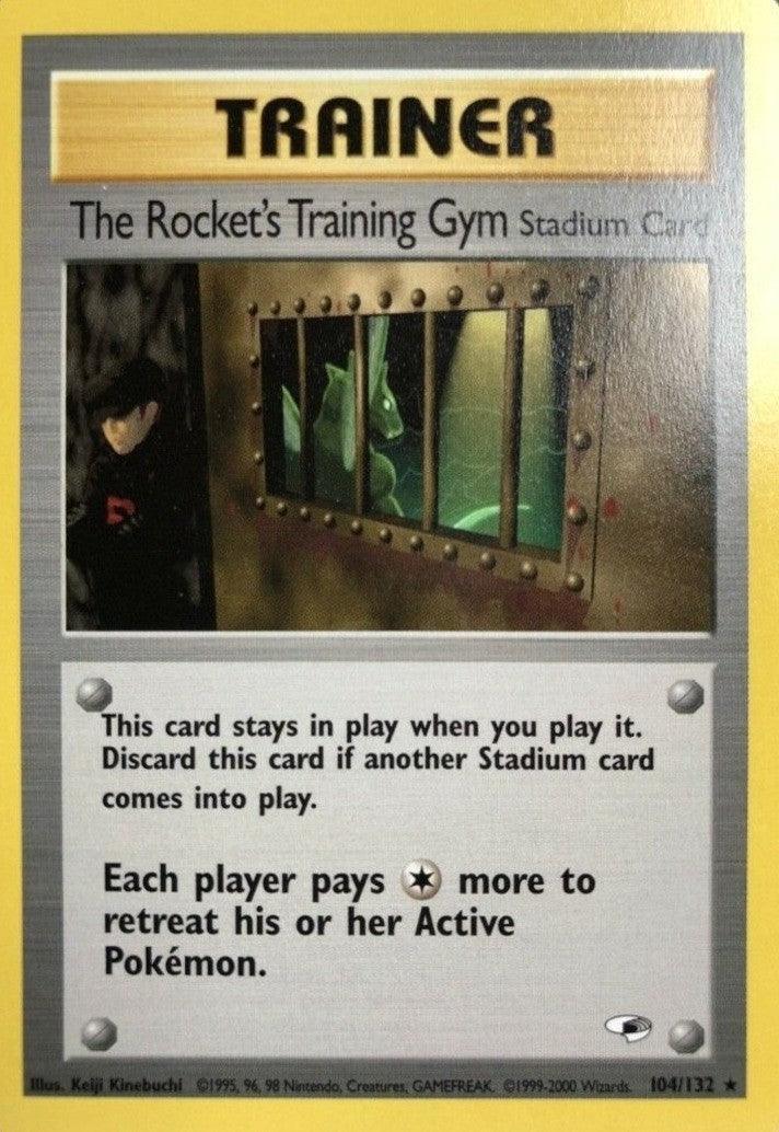 Gym Heroes Unlimited, Normal, Rare, Stadium The Rocket's Training Gym (104/132) [Gym Heroes Unlimited] - Trading Card World