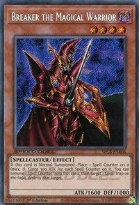 1st Edition, Dark, Effect Monster, Secret Rare, Speed Duel: Battle City Box, Spellcaster Breaker the Magical Warrior (Secret) [SBCB-EN008] Secret Rare - Trading Card World