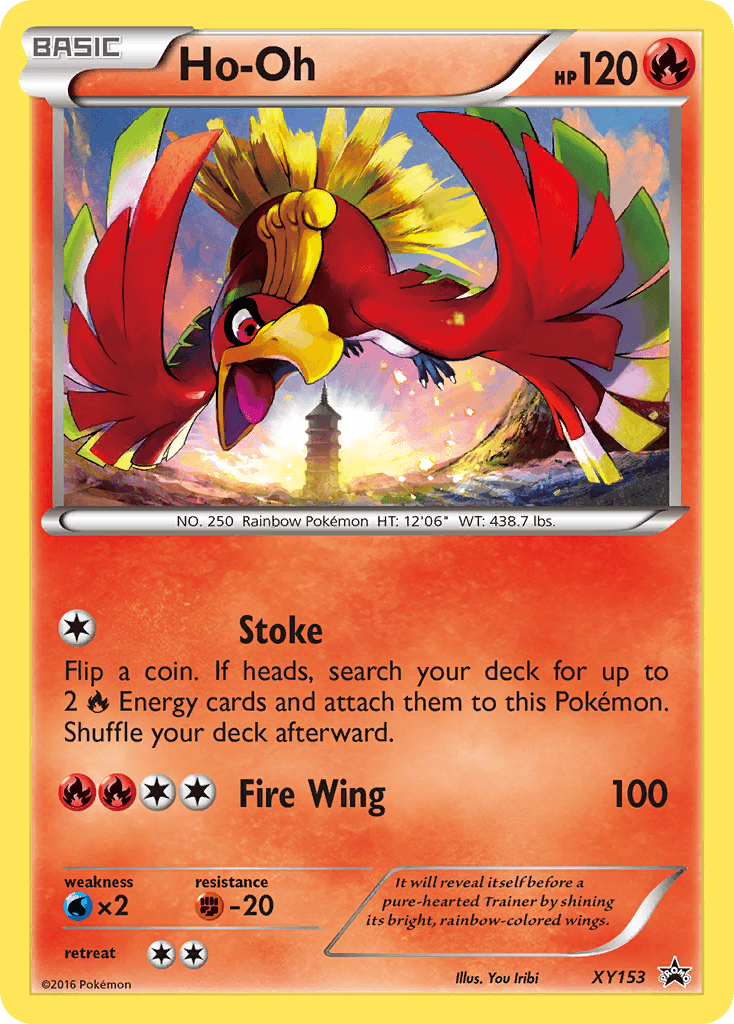 Fighting[-20], Fire, Holofoil, Promo, Water[×2], XY153, XY: Black Star Promos Ho-Oh (XY153) [XY: Black Star Promos] - Trading Card World