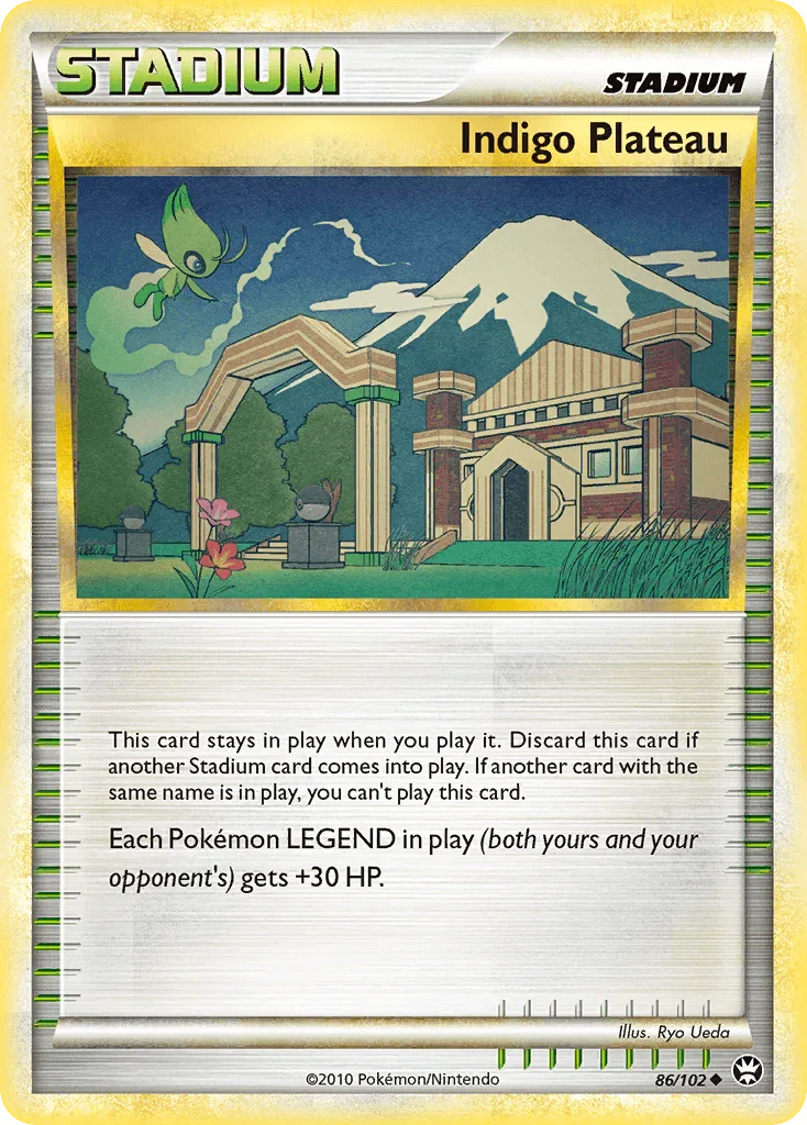 86, HeartGold & SoulSilver: Triumphant, Normal, Reverse Holofoil, Stadium, Uncommon Indigo Plateau (86/102) [HeartGold & SoulSilver: Triumphant] - Trading Card World