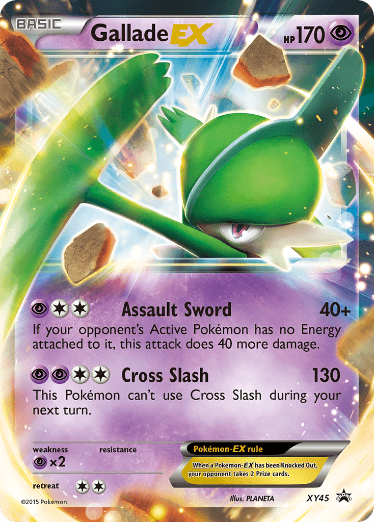 Holofoil, Promo, Psychic, Psychic[×2], XY45, XY: Black Star Promos Gallade EX (XY45) [XY: Black Star Promos] - Trading Card World