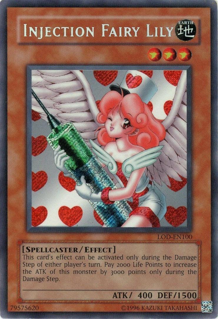Earth, Effect Monster, Legacy of Darkness, Secret Rare, Spellcaster, Unlimited Injection Fairy Lily [LOD-EN100] Secret Rare - Trading Card World