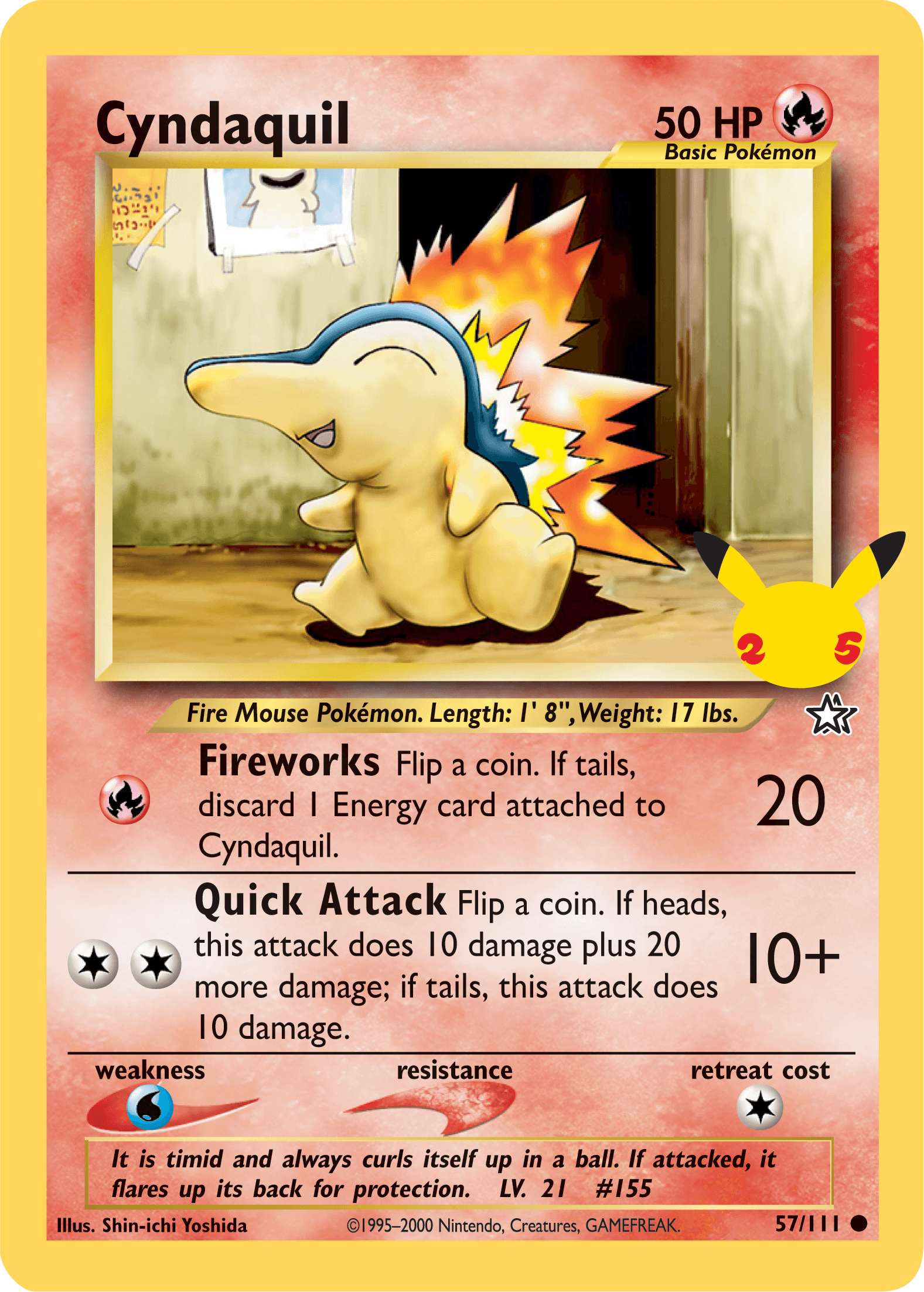 57, Fire, First Partner Pack, Normal, Promo, Water Cyndaquil (57/111) [First Partner Pack] - Trading Card World