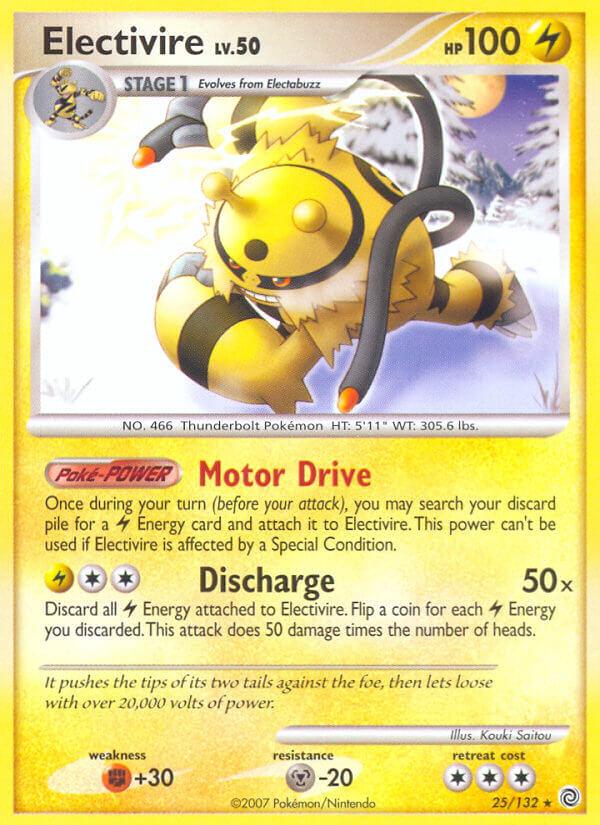 25, Diamond & Pearl: Secret Wonders, Fighting[+30], Holo Rare, Holofoil, Lightning, Metal[-20] Electivire (25/132) (Theme Deck Exclusive) [Diamond & Pearl: Secret Wonders] - Trading Card World