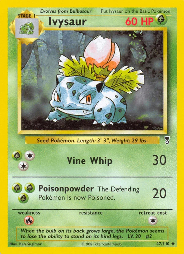 47, Fire[×2], Grass, Legendary Collection, Normal, Reverse Holofoil, Uncommon Ivysaur (47/110) [Legendary Collection] - Trading Card World