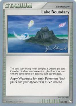112, Normal, Stadium, Uncommon, World Championships 2008 Lake Boundary (112/123) (Psychic Lock - Jason Klaczynski) [World Championships 2008] - Trading Card World