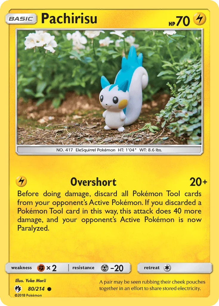 80, Common, Fighting[×2], Lightning, Metal[-20], Normal, Reverse Holofoil, Sun & Moon: Lost Thunder Pachirisu (80/214) [Sun & Moon: Lost Thunder] - Trading Card World