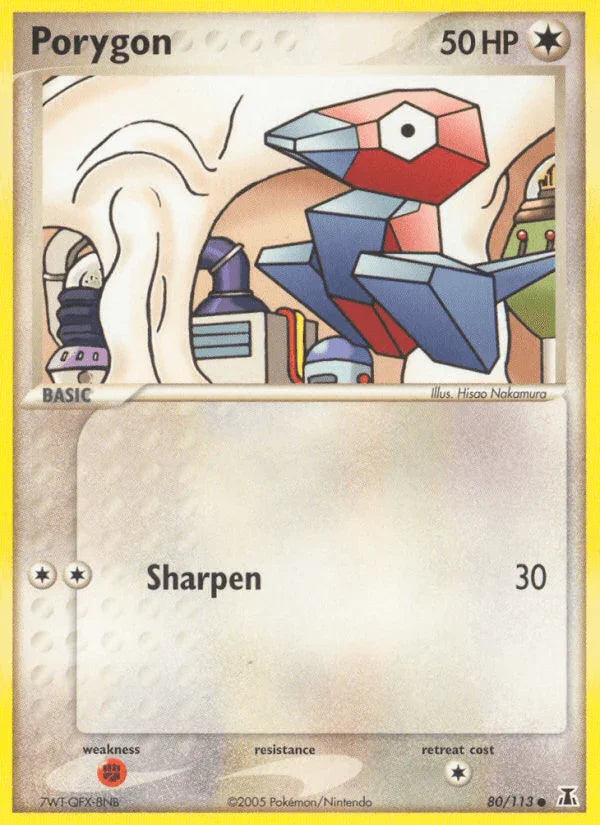 80, Colorless, Common, EX: Delta Species, Fighting[×2], Normal Porygon (80/113) [EX: Delta Species] - Trading Card World