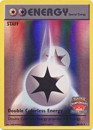 90, Colorless, Promo, Reverse Holofoil, XY: Evolutions Double Colorless Energy (90/108) (NA Championship Promo Staff) [XY: Evolutions] - Trading Card World