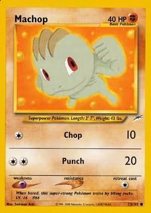 73, Common, Fighting, Neo Destiny Unlimited, Normal, Psychic[×2] Machop (73/105) [Neo Destiny Unlimited] - Trading Card World