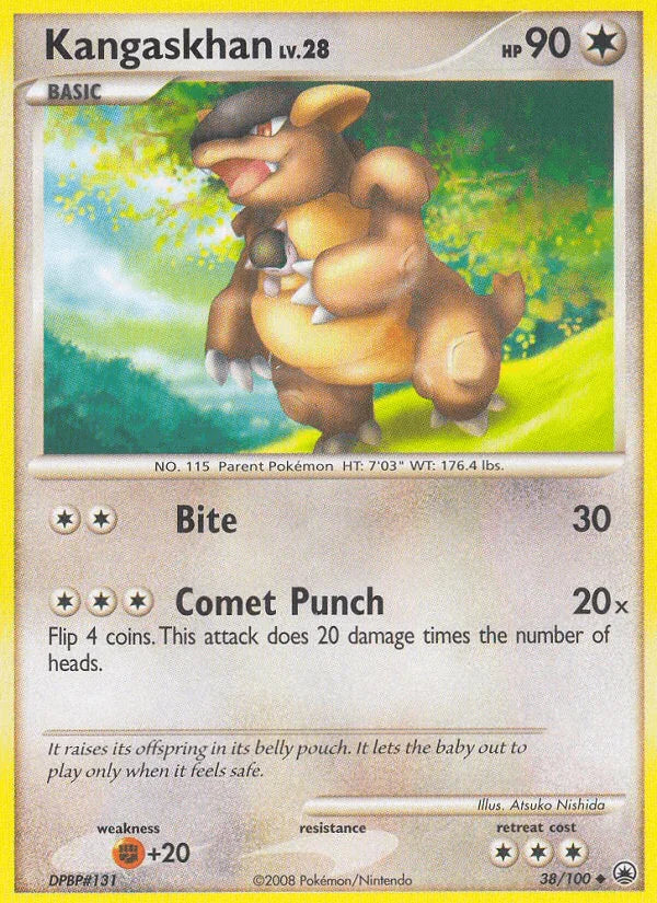 38, Colorless, Diamond & Pearl: Majestic Dawn, Fighting[+20], Normal, Reverse Holofoil, Uncommon Kangaskhan (38/100) [Diamond & Pearl: Majestic Dawn] - Trading Card World