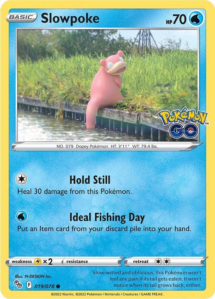 019, Common, Lightning [x2], Normal, Pokémon GO, Reverse Holofoil, Water Slowpoke (019/078) [Pokémon GO] - Trading Card World