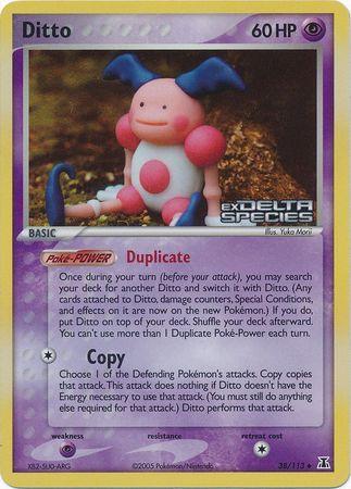 38, EX: Delta Species, Psychic, Psychic[×2], Reverse Holofoil, Uncommon Ditto (38/113) (Stamped) [EX: Delta Species] - Trading Card World