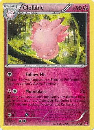 28, Darkness[-20], Fairy, Metal[×2], Normal, Promo, XY: Trainer Kit 1 - Wigglytuff Clefable (28/30) [XY: Trainer Kit 1 - Wigglytuff] - Trading Card World