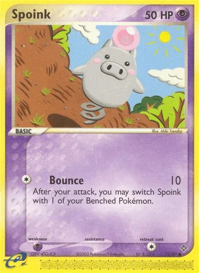 73, Common, EX: Dragon, Normal, Psychic, Psychic[×2], Reverse Holofoil Spoink (73/97) [EX: Dragon] - Trading Card World