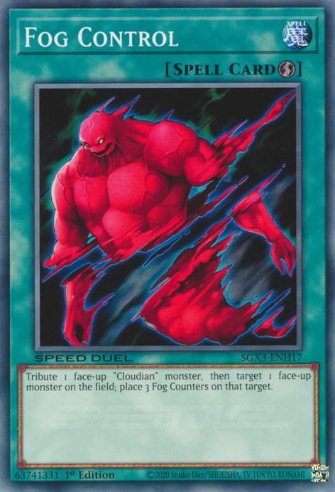 1st Edition, Common, Quick-Play Spell, Speed Duel GX: Duelists of Shadows, Spell Fog Control [SGX3-ENH17] Common - Trading Card World